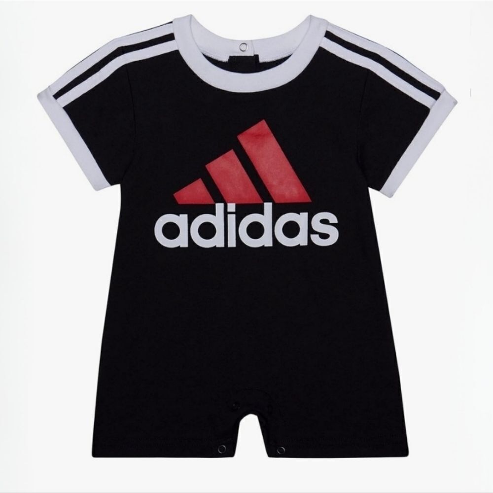 Adidas Black and Red Short Length Baby Romper